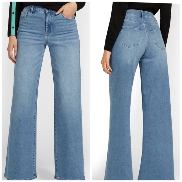 New York & Company Denim - 💎NEW New York & Company Wide-Leg High-Rise Medium  Wash Jean